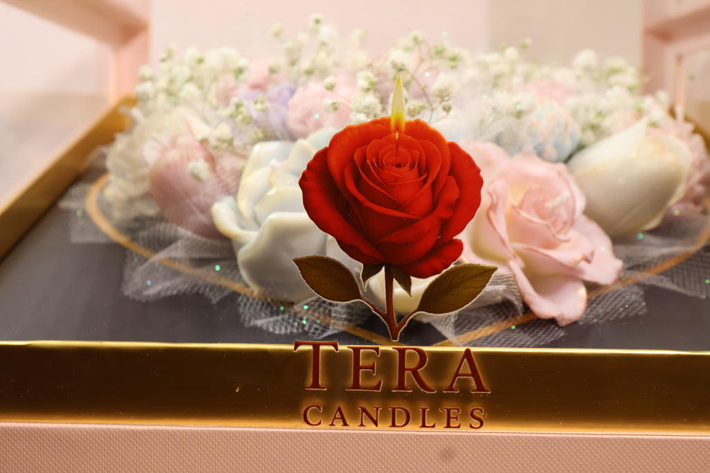 Corazón Eterno – Luxury Heart Candle Bouquet