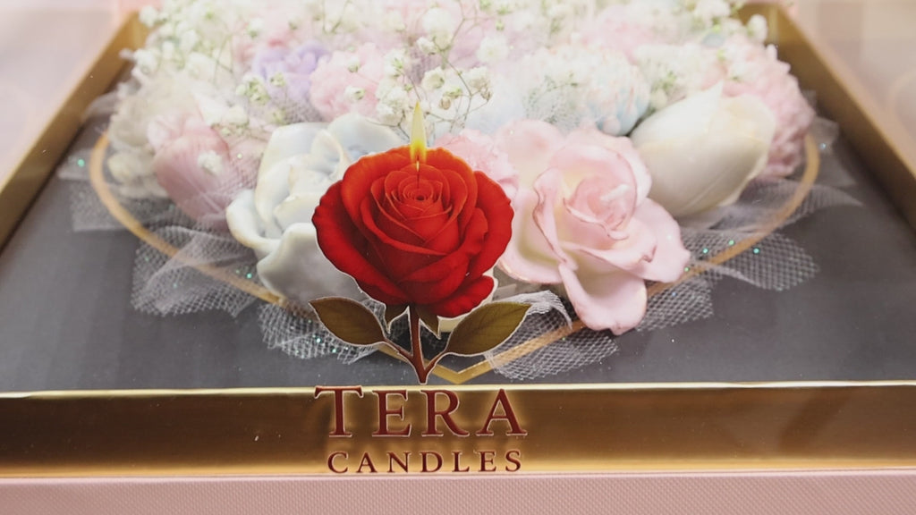 Corazón Eterno – Luxury Heart Candle Bouquet